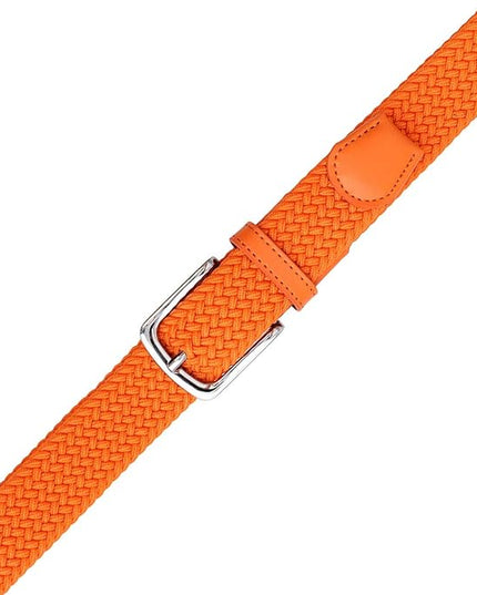 Falari Men Women Multicolored Elastic Stretch Braided Belt Canvas Fabric Woven No Holes Belt
