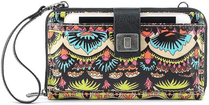 Sakroots Artist Circle Smartphone Crossbody in Coated Canvas, Detachable Wristlet Strap
