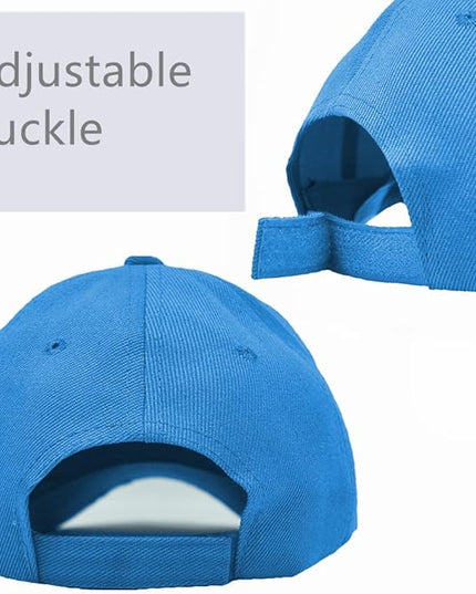 Glory Max Plain Baseball Cap Hook & Loop Strap Adjustable Solid Blank Curved Visor Hat