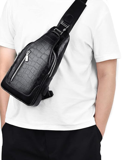 FSD.WG】sling Backpack for Men Chest Bag Crossbody Shoulder Bags Travel Bag Purse for Men with Water Resistant