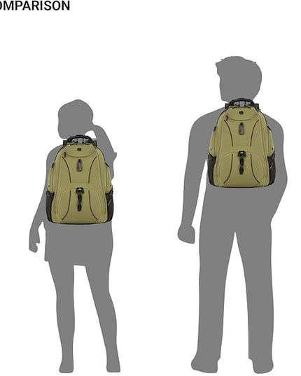 SwissGear 1900 Scansmart TSA 17 Laptop Backpack, Olive Branch, 19-Inch