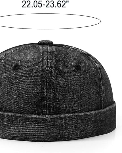 Brimless Hat for Men Women Docker Cap Vintage Sailor Beanie Cap