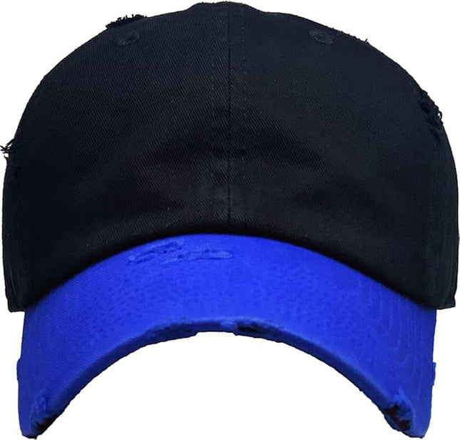 KBETHOS Vintage Washed Distressed Cotton Dad Hat Baseball Cap Adjustable Polo Trucker Unisex Style Headwear
