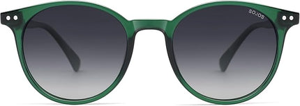 SOJOS Small Round Classic Polarized Sunglasses for Women Men Vintage Style UV400 Lens MAY SJ2113