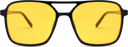 SOJOS Trendy Vintage Aviator Square Sunglasses For Womens Mens Retro 70s UV400 Women Sun Glasses SJ2327