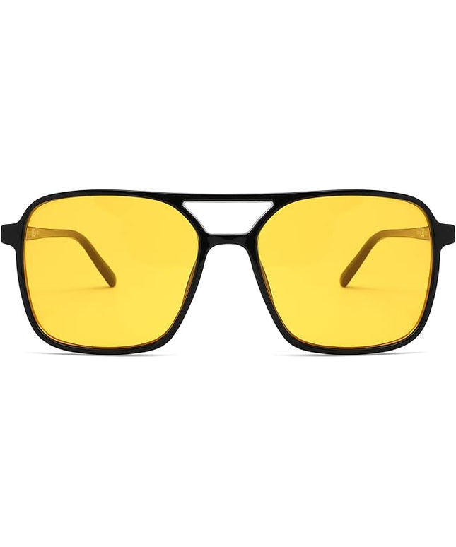 SOJOS Trendy Vintage Aviator Square Sunglasses For Womens Mens Retro 70s UV400 Women Sun Glasses SJ2327