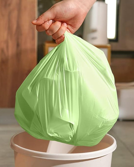 Compostable Trash Bags 2.6 Gallon 100 Counts Compost Small Garbage Bag for Kitchen Bathroom BPI Certified, Green