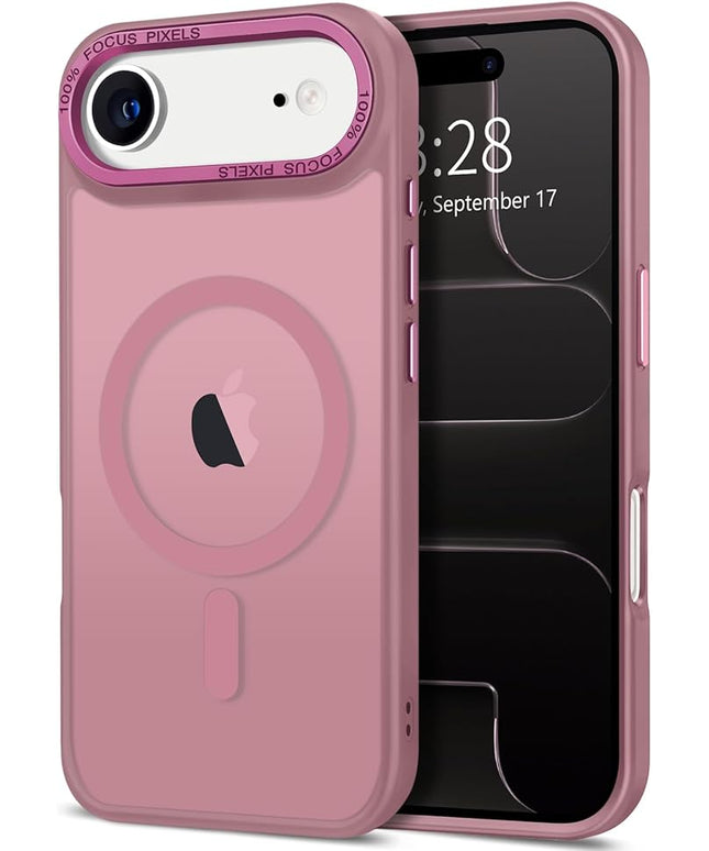 Hython Case for iPhone Air Case Magnetic Translucent Matte Phone Cases 6.5" [Compatible with MagSafe] Thin Slim Fit Shockproof Bumper Hard Protective Cover for Women Men Girls, Grape Purple
