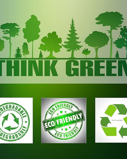 Eco Green Plastic Bags - 500 Count Biodegradable Shopping -Thank You - 22" x 12" Carry Out Bags. (500)