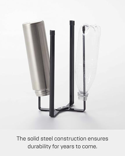 YAMAZAKI Home Tower Kitchen Multi Eco Stand - Multifunctional Plastic Bag Holder Bottle Dryer - Steel