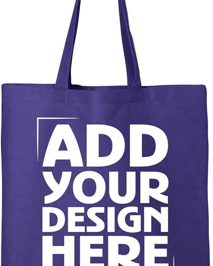 shop4ever Personalized Custom Design Your Own Eco Cotton Tote Reusable Shopping Bag Customizable Gift