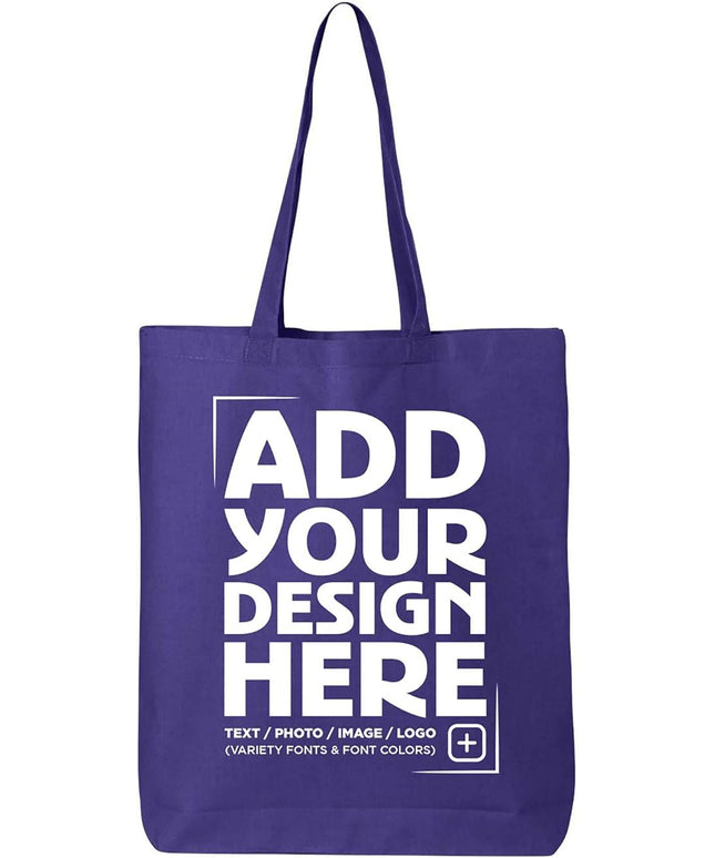 shop4ever Personalized Custom Design Your Own Eco Cotton Tote Reusable Shopping Bag Customizable Gift