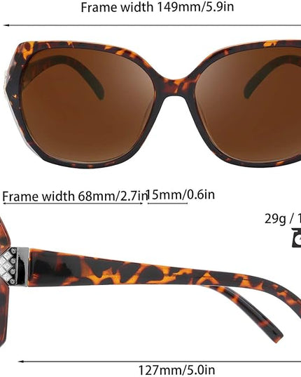 The Fresh Women's Oversized Square Jackie O Cat Eye Hybrid Butterfly Fashion Sunglasses - Exquisite Packaging