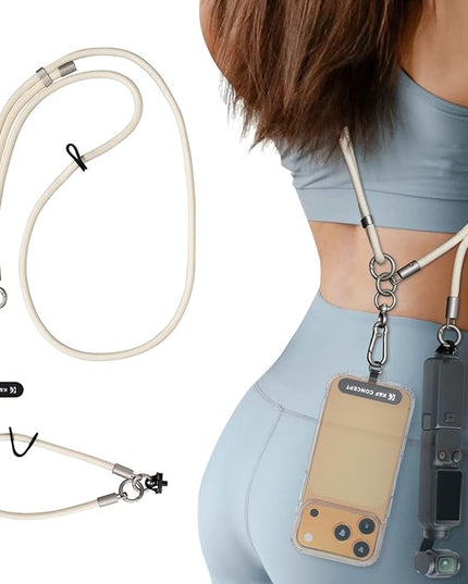K&F CONCEPT 2-in-1 Phone Lanyard Crossbody with 1/4" Screw, Adjustable Anti Theft Crossbody Strap Compatible for DJI Osmo