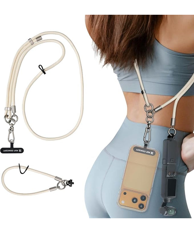 K&F CONCEPT 2-in-1 Phone Lanyard Crossbody with 1/4" Screw, Adjustable Anti Theft Crossbody Strap Compatible for DJI Osmo