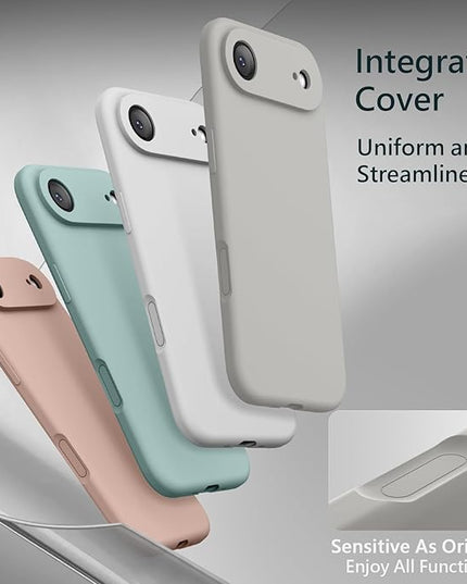 FireNova Magnetic for iPhone Air Case, Compatible with MagSafe, [Integrated Silicone Camera Control Button] [Camera Protection] Microfiber Lining Phone Case for iPhone 17 Air, 6.5", Natural Titanium