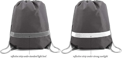 BeeGreen Drawstring Backpack Bags 20,30,50 Packs Reflective String Bags for Gym Sport Trip Cinch Sack DIY for Women Men