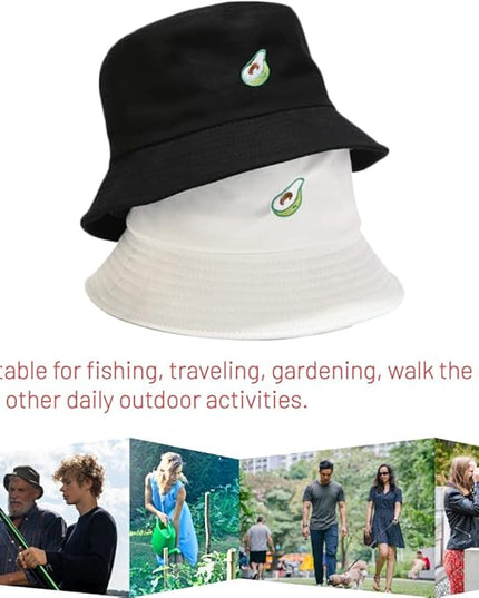 Cotton Bucket Hat for Women Men Summer Travel Sun Beach Bucket Cap, Unisex Outdoor Fisherman Hat
