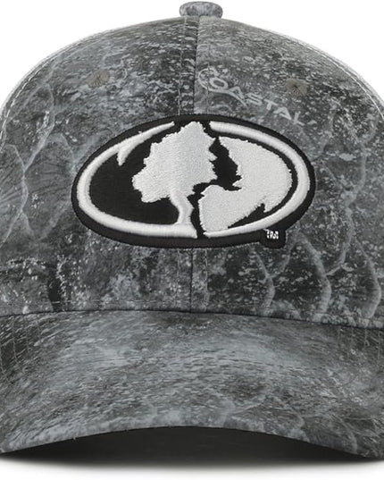 Mossy Oak Coastal Cloudbank Camo Trucker Hat – Mid Profile Structured Baseball Cap with Mesh Back, Adjustable Snapback, One Size