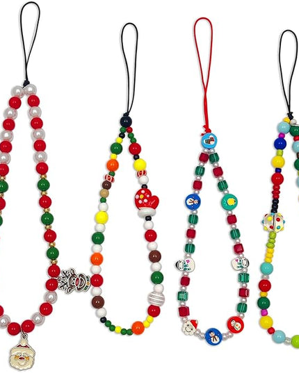 Phone Charms Cute Beaded Phone Lanyard Wrist Strap Aesthetic CellPhone Keychain Cute PhoneCharms for Women