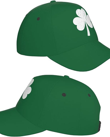 St. Patrick's Day Lucky Shamrock Hat Adjustable Irish Green Clover Baseball Cap Trucker Hat for Men Women