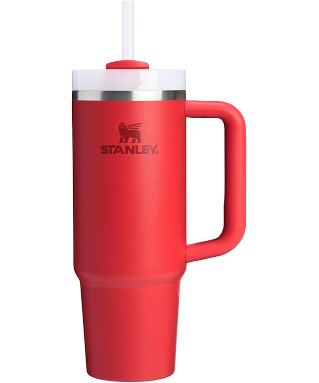 STANLEY Quencher H2.0 Tumbler with Handle and Straw 30 oz | Flowstate 3-Position Lid | Cup Holder Compatible for Travel | Insulated Stainless Steel Cup | BPA-Free | Chili Red