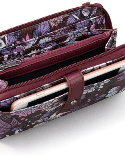 Sakroots Artist Circle Smartphone Crossbody in Coated Canvas, Detachable Wristlet Strap
