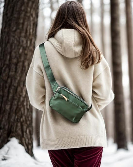 UTO Fanny Pack for Women Crossbody Trendy Fashion Belt Purse Chest Waist Hip Bumbag for Outdoor Shopping Travel Hiking