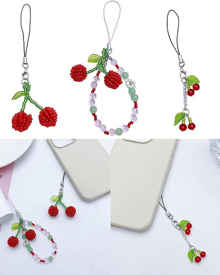 Fashion Beaded Phone Charm Straps Car Keys Hanging Pendants Y2K Bag Decoration Lanyard Purse Accessories Bag Pendant Charm Decoration