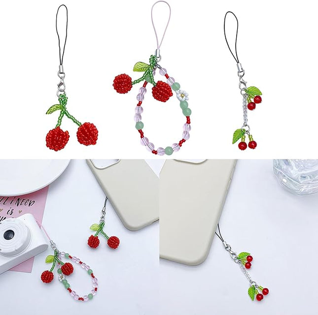 Fashion Beaded Phone Charm Straps Car Keys Hanging Pendants Y2K Bag Decoration Lanyard Purse Accessories Bag Pendant Charm Decoration