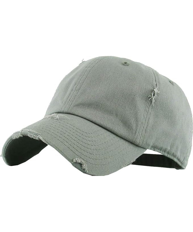 KBETHOS Vintage Washed Distressed Cotton Dad Hat Baseball Cap Adjustable Polo Trucker Unisex Style Headwear