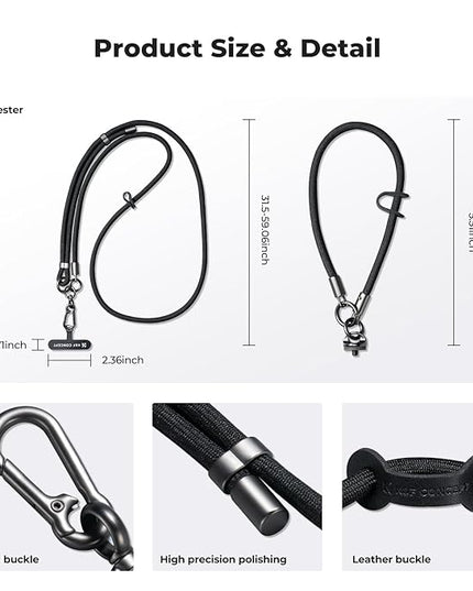 K&F CONCEPT 2-in-1 Phone Lanyard Crossbody with 1/4" Screw, Adjustable Anti Theft Crossbody Strap Compatible for DJI Osmo