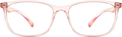 ANRRI Blue Light Blocking Computer Glasses Women Anti Eyestrain UV Filter Lens Lightweight Pink Frame Eyeglasses (Clear Pink)