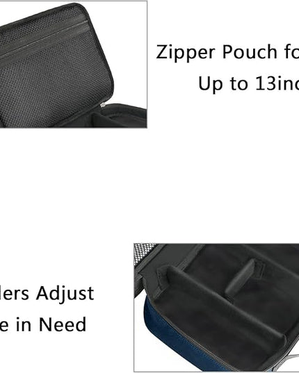 MATEIN Cord Organizer Travel for Men, Large Travel Accessories Changer Case for Cables, Cell Phone and Tablet (Up to 12.9inch), Portable Double Layers Cable Organizer Box, Navy Blue, Tech Gifts