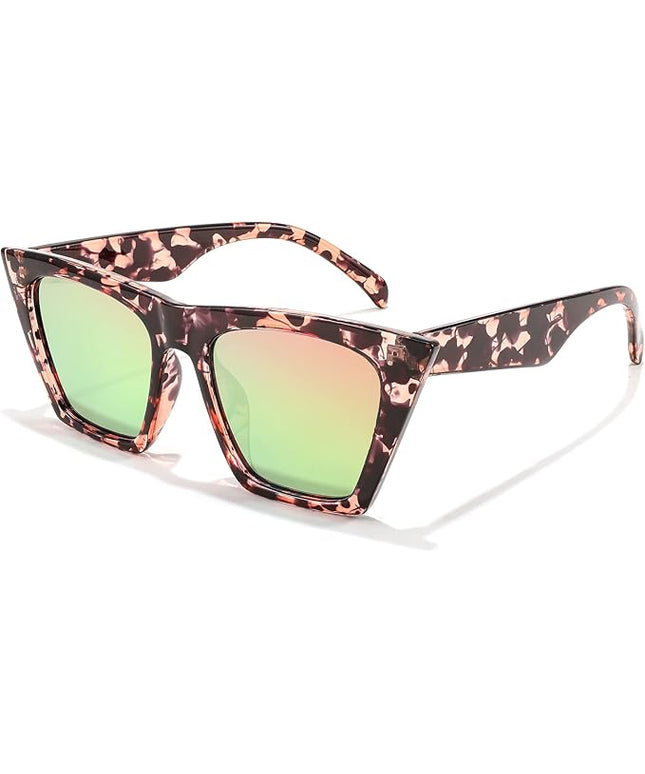 FEISEDY Vintage Square Cat Eye Sunglasses Women Trendy Cateye Sunglasses B2473