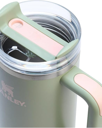 STANLEY Quencher H2.0 Tumbler with Handle and Straw 30 oz | Flowstate 3-Position Lid | Cup Holder Compatible for Travel | Insulated Stainless Steel Cup | BPA-Free | Lichen