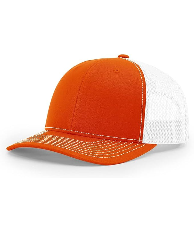 Richardson 112 Trucker Hat - Premium Adjustable Snapback Hat - Structured Six Panel Richardson Blank Caps