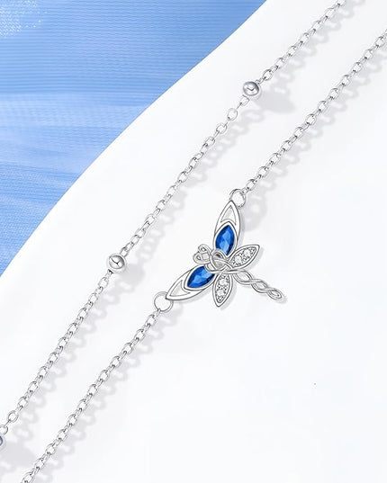 Dorunmo 925 Sterling Silver Infinity Heart Cross Circle Evil Eye Anklet Bracelets for Women Mother's Day Jewelry for Wife Girlfriend Mom Her