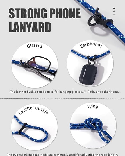 project-cb Phone Lanyard×1,Phone Tether Tab×2,Cell Phone Lanyards for Around the Neck,Rope Lanyard,Universal Adjustable Phone Strap Crossbody,Cell Phone Chain(Khaki)