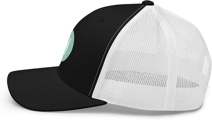 KASPA Crypto Logo Trucker Cap One Size, Black/White, Black/ White, One Size