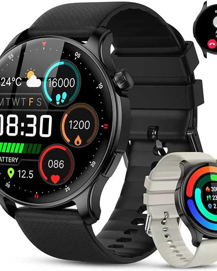 Smart Watch for Men Women Fitness: Waterproof Make Answer Call Digital Mens Watches Running Pedometer Step Tracker Smartwatch Android Phone iPhone Samsung Compatible Sleep SpO2 Heart Rate Monitor