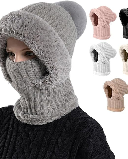 3 in 1 Beanie Hat with Scarf and Mask, Upgrade 3 in 1 Beanie Hat For Women, Fall Winter Warm Knitted Ski Scarf and Mask Set