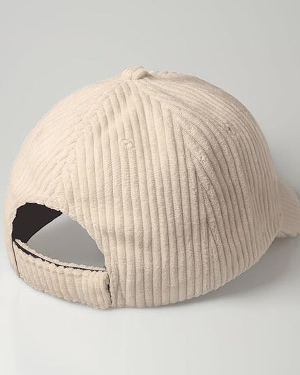 CHOK.LIDS Everyday Corduroy Baseball Cap for Men and Women Dad Hat Unisex Adjustable Lightweight Polo Style Curved Brim