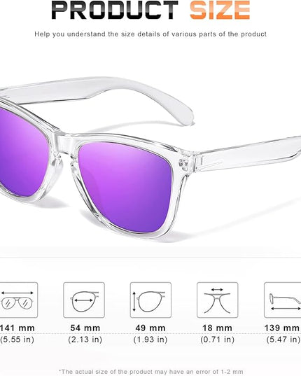 DANAMY Sunglasses Womens Polarized Sunglasses for Women Trendy Designer Mirrored UV400 Protection Sun Glasses