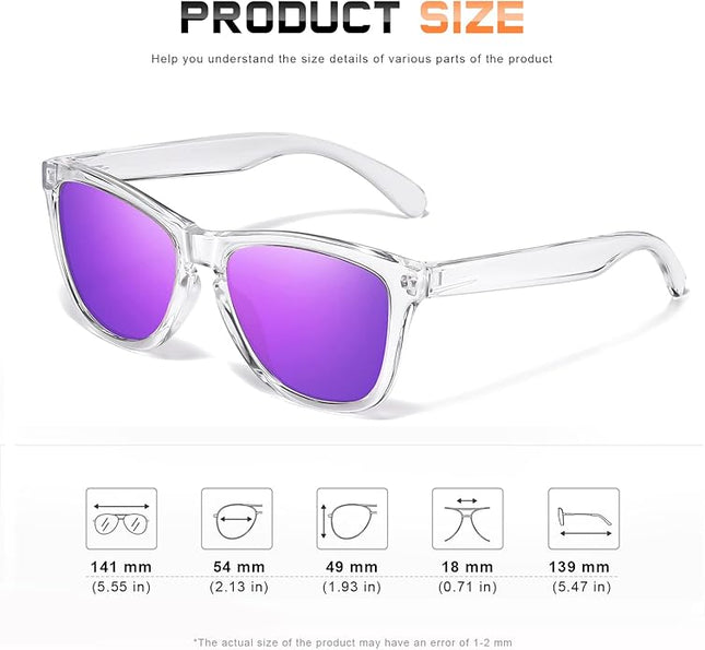 DANAMY Sunglasses Womens Polarized Sunglasses for Women Trendy Designer Mirrored UV400 Protection Sun Glasses