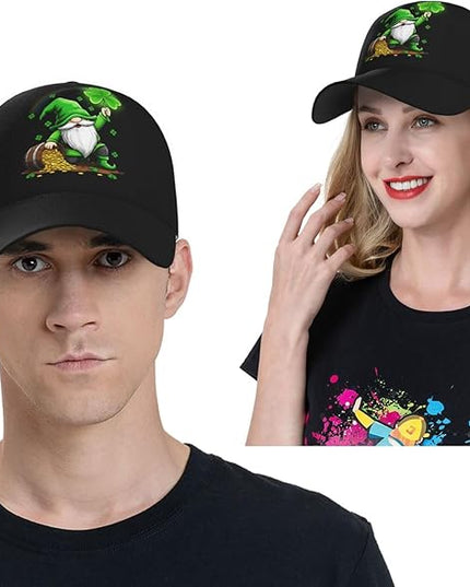 St. Patrick's Day Lucky Shamrock Hat Adjustable Irish Green Clover Baseball Cap Trucker Hat for Men Women