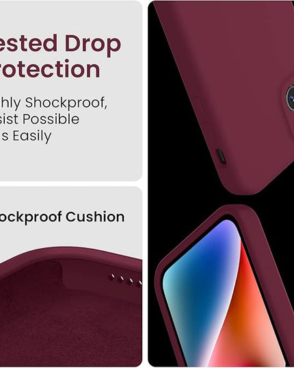 FireNova Designed for iPhone 13 Case, Silicone Upgraded [Camera Protection] Phone Case with [2 Screen Protectors], Soft Anti-Scratch Microfiber Lining Inside, 6.1 inch, Plum