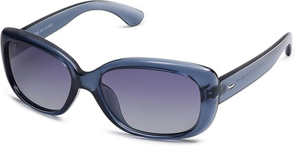 SOJOS Vintage Square Sunglasses for Women Polarized UV Protection Havana Frame SJ2111