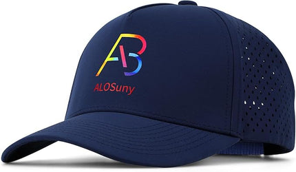 AB ALOSUNY Men Adjustable Baseball Cap with Curved Breathable Quick-Drying Laser-Cut Mesh Back Closure Hat