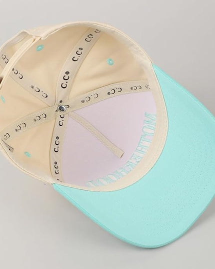 MIRMARU Two-Tone Vintage Canvas Trucker Hats for Men & Women, Adjustable Size Baseball Caps with Trendy Embroidered Design